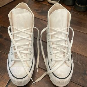 Converse White High-Top Sneakers